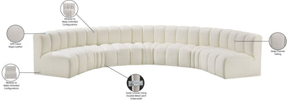 Arc - Faux Leather 7 Piece U-Shaped Modular Sofa