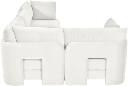 Hammond - Velvet Performance Fabric Upholstered 4 Piece Sectional