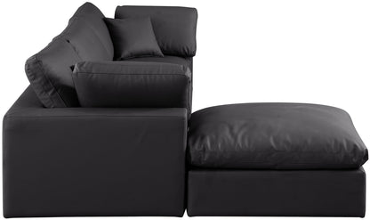 Comfy - 4 Piece Faux Leather Modular Sectional With Chaise