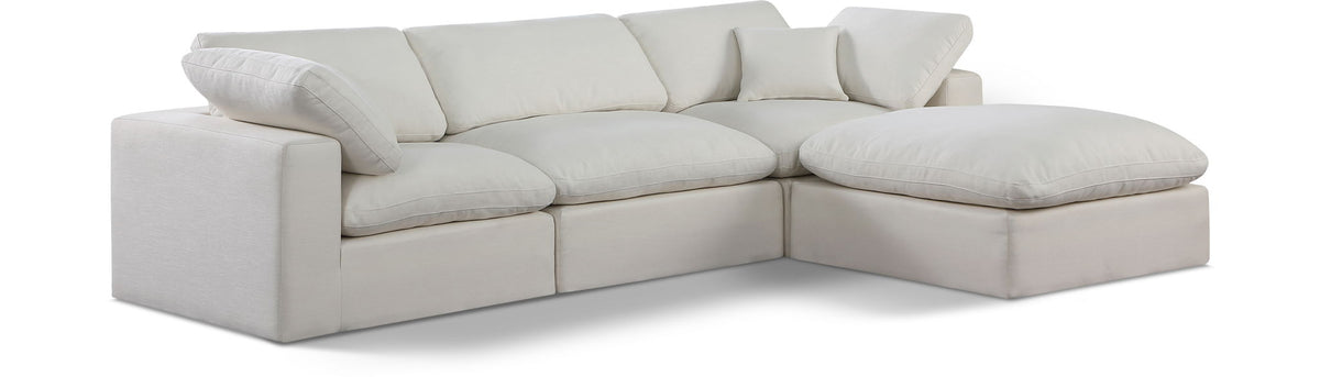 Comfy - 4 Piece Linen Fabric Modular Sectional With Chaise