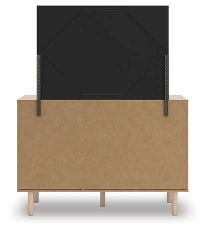 Arloster - 4 Pc. - Full Panel Storage Bed, Dresser, Mirror And Nightstand - Tan