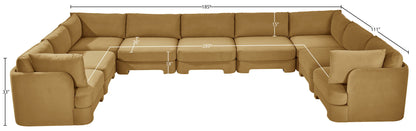 Hammond - Velvet Performance Fabric Upholstered 9 Piece Sectional