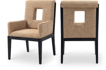 Gwendolyn - Dining Arm Chair With Black Frame