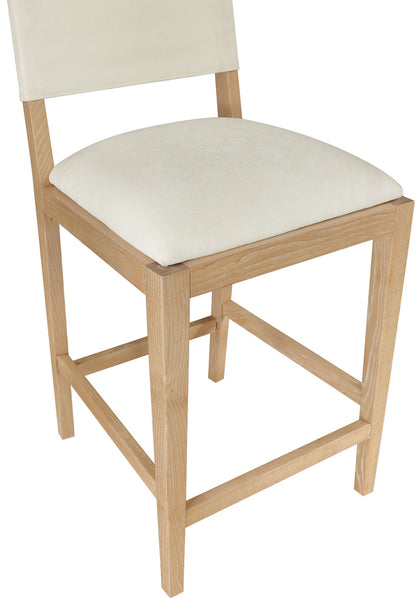 Avon - Linen Textured Performance Fabric Upholstered Counter Stool