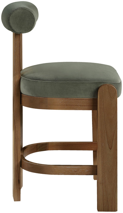 Arienzo - Velvet Upholstered Counter Stool (Set of 2)