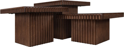 Spencer - Oak Veneer 3 Piece Coffee Tabl