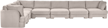 Hammond - Velvet Performance Fabric Upholstered 7 Piece Sectional