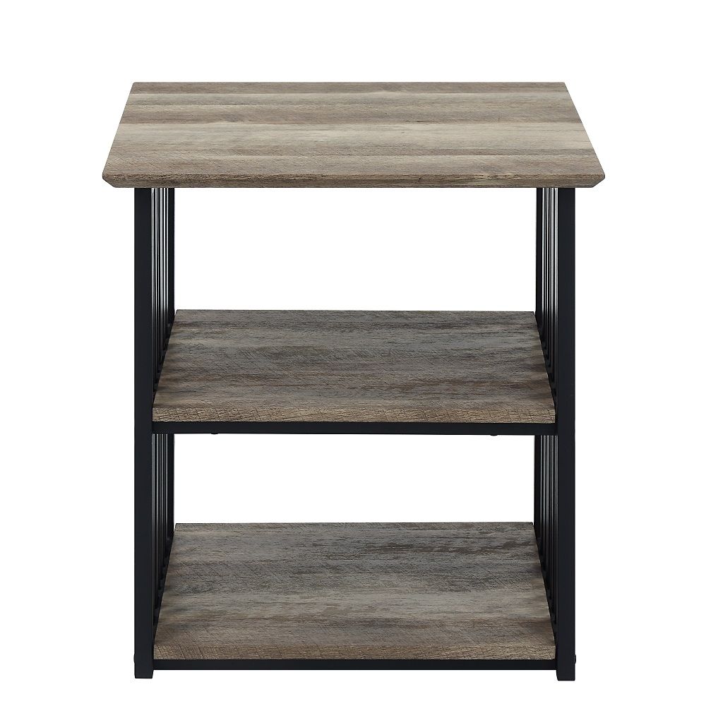 Zudora - Nightstand - Antique Oak & Black
