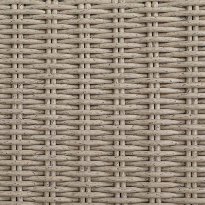 Seacrest - Olefin Water Resistant Fabric And Wicker Outdoor Patio Right Arm Chair