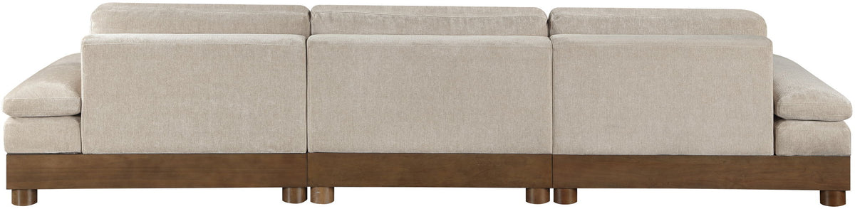 Turin - Chenille Fabric Upholstered Modular Sectional - Taupe