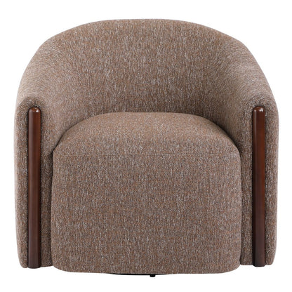 Ballona - Accent Chair With Swivel - Brown Chenille