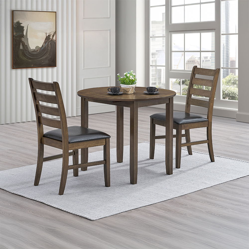 Damica - Round Dining Table - Walnut