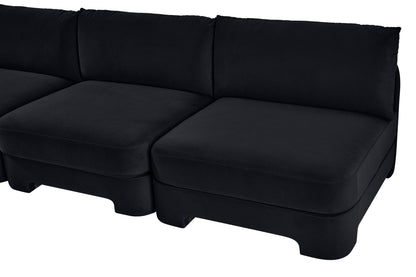 Hammond - Velvet Performance Fabric Upholstered 7 Piece Armless Sectional