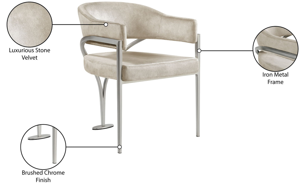 Madelyn - Dining Chair (Set of 2) - Brushed Chrome