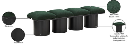 Pavilion - 4 Piece Modular Bench With Black Base