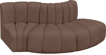 Arc - Faux Leather 3 Piece Modular Sofa