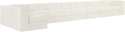 Rummi - Velvet Performance Fabric Upholstered 8 Piece Modular Sectional, L-Shaped (Right)