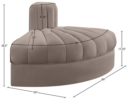 Rummi - Velvet Performance Fabric Upholstered Modular Chair