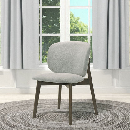 Mallin - Side Chair (Set of 2) - Gray Chenille & Walnut