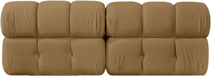 Orin - Velvet Performance Fabric Upholstered 2 Piece Modular Sofa