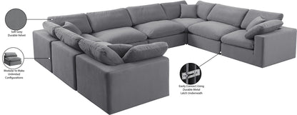 Comfy - 8 Piece Velvet Modular Sectional