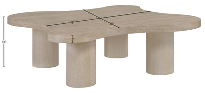 Cove - 48" Oak Veneer And Solid Wood Coffee Table