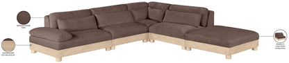 Turin - Chenille Fabric Upholstered Modular Sectional - Brown