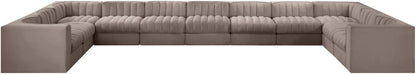 Rummi - Velvet Performance Fabric Upholstered 11 Piece Modular Sectional