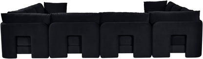 Hammond - Velvet Performance Fabric Upholstered 8 Piece U-Shaped Sectional
