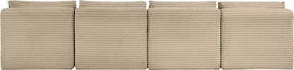 Shaggy - Fabric 4 Seat Modular Armless Sofa