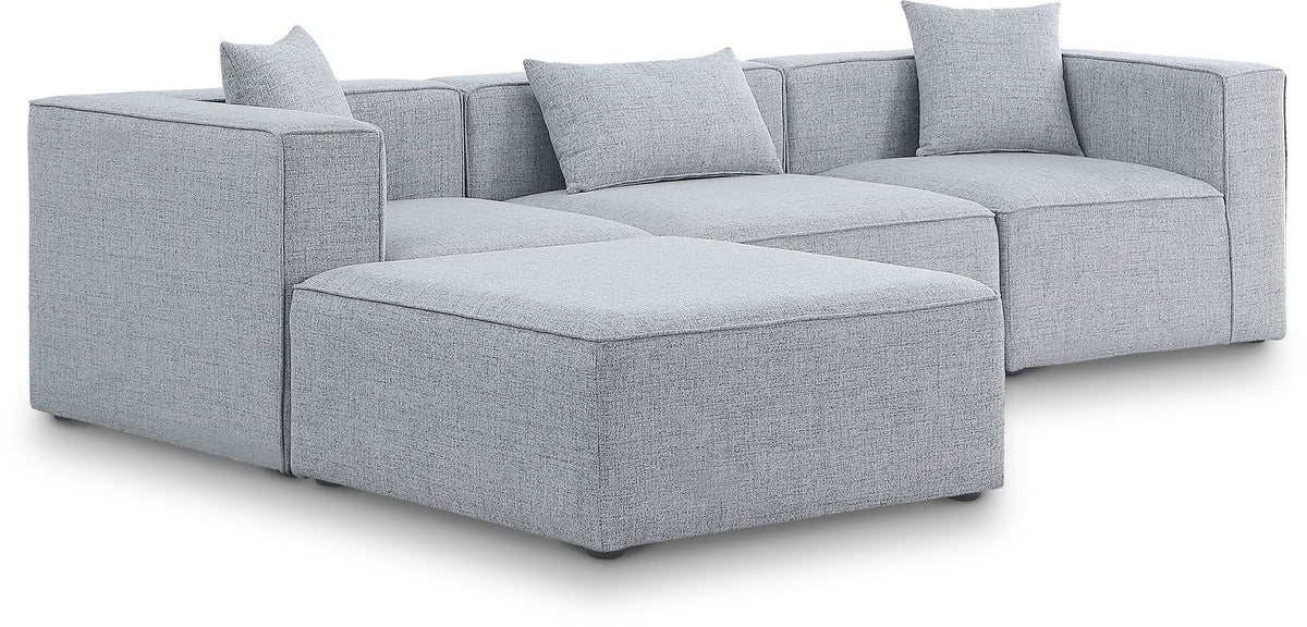 Cube - Linen 4 Piece Modular Sectional With Chaise