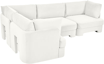 Hammond - Velvet Performance Fabric Upholstered 4 Piece Sectional