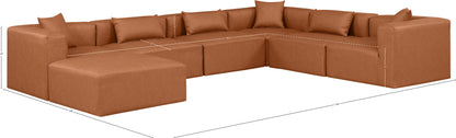 Cube - 7 Piece Modular Sectional - Cognac
