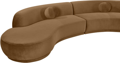 Avra - 192" Velvet Performance Fabric Upholstered Sectional