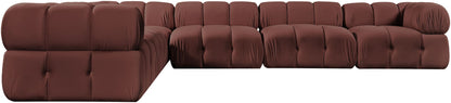 Orin - L-Shaped Velvet 6 Piece Modular Sectional