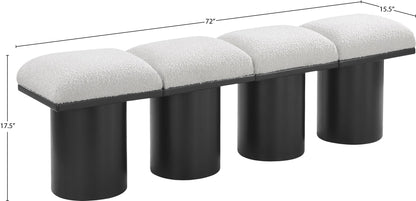 Pavilion - 4 Piece Modular Bench With Black Base