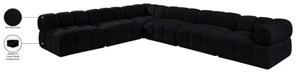 Orin - Velvet 6 Piece Modular L-Shaped Sectional