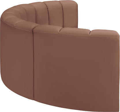 Arc - Faux Leather 4 Piece U-Shaped Modular Sofa