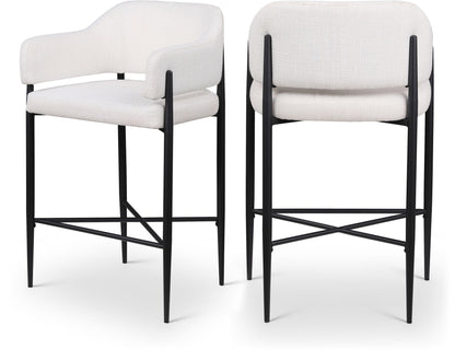 Dame - Fabric Upholstered Counter Stool (Set of 2)