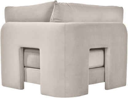Hammond - Velvet Performance Fabric Upholstered Corner Chair