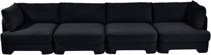 Hammond - Velvet Performance Fabric Upholstered 4 Piece Sofa