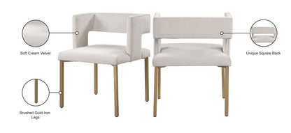 Caleb - Dining Chair with Gold Legs (Set of 2)