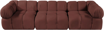 Orin - Velvet Performance Fabric Upholstered 3 Piece Modular Sofa