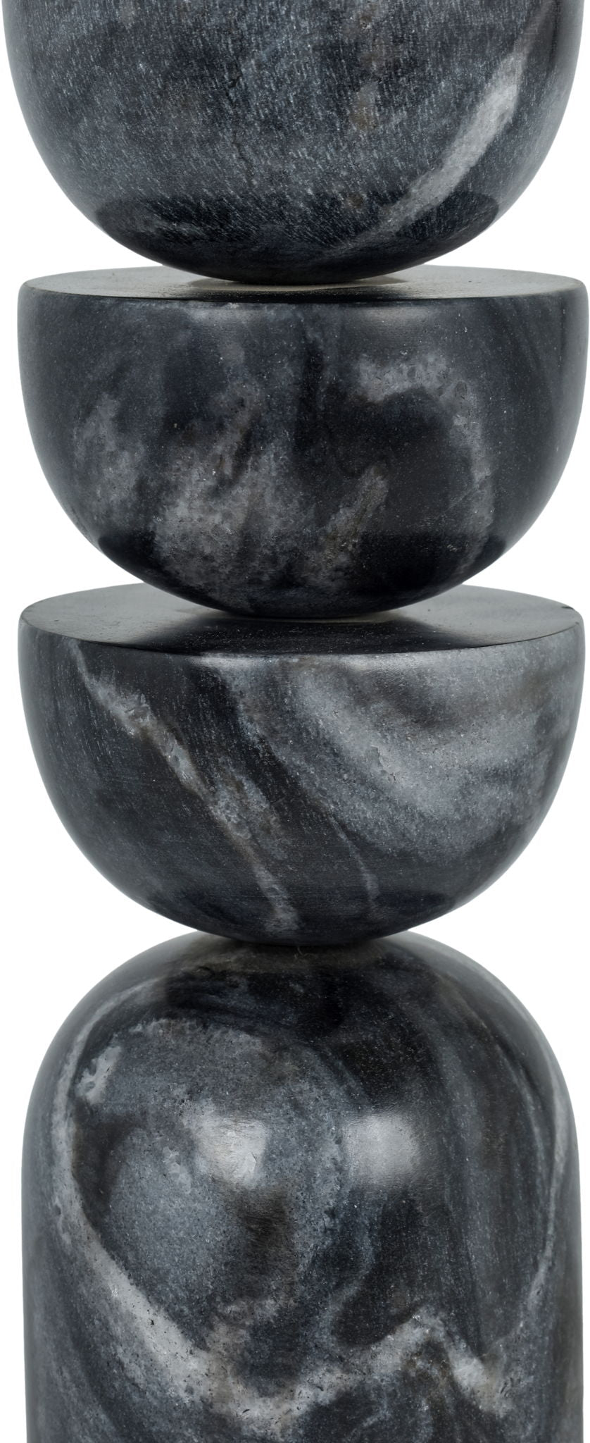 Opus - Genuine Marble, Linen Textured Fabric And Brass Table Lamp