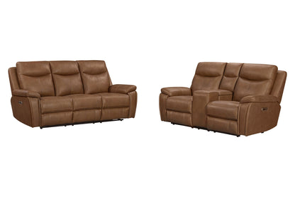 Veracruz - Power Zero Gravity Tilt Console Loveseat P2 - Vintage Tan