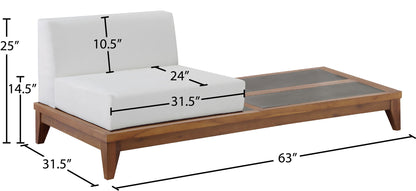 Rio - Chair With Integrated Table - Off White