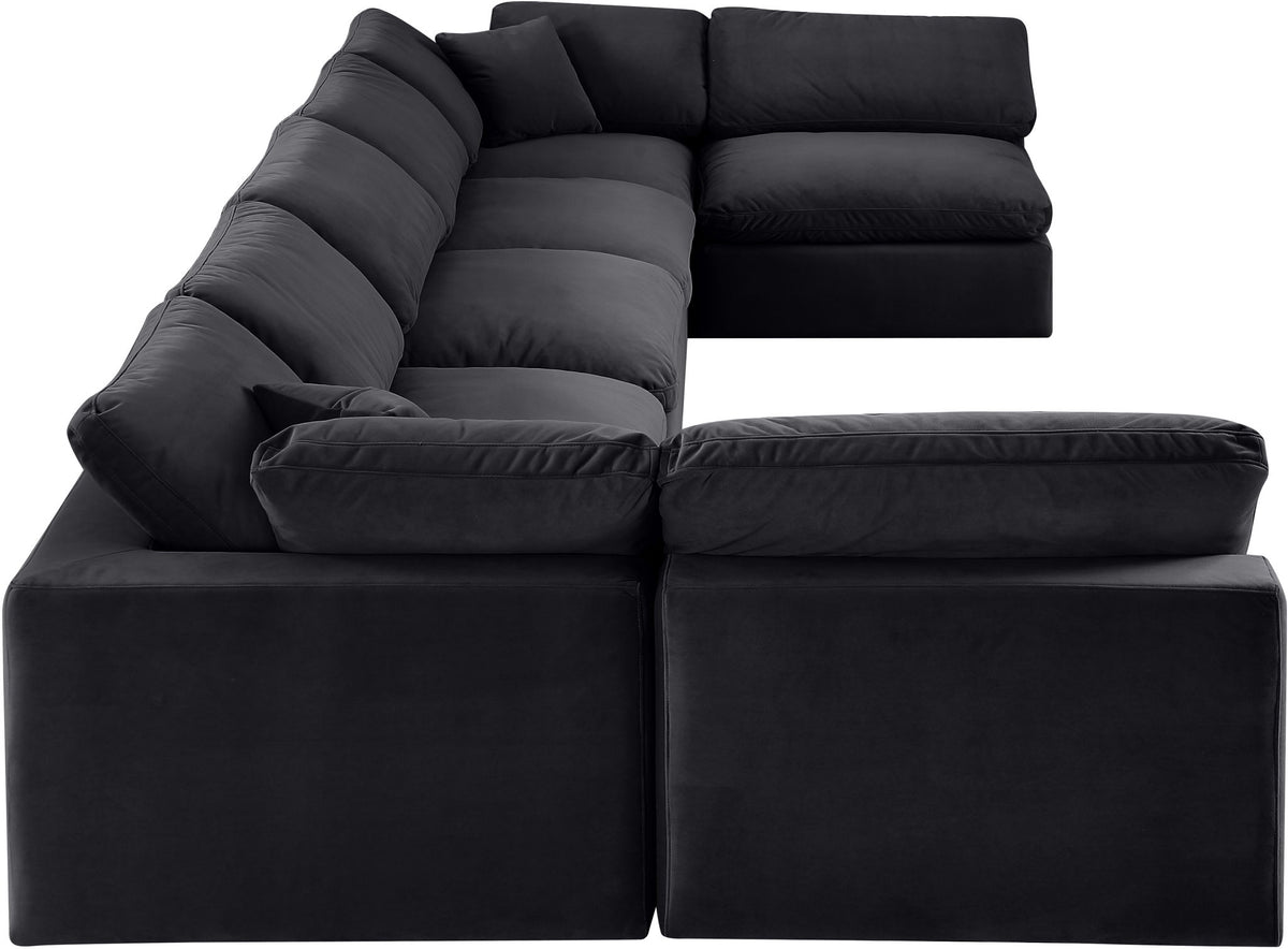 Comfy - 7 Piece Velvet Modular Armless Sectional