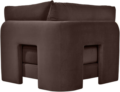 Hammond - Velvet Performance Fabric Upholstered Corner Chair