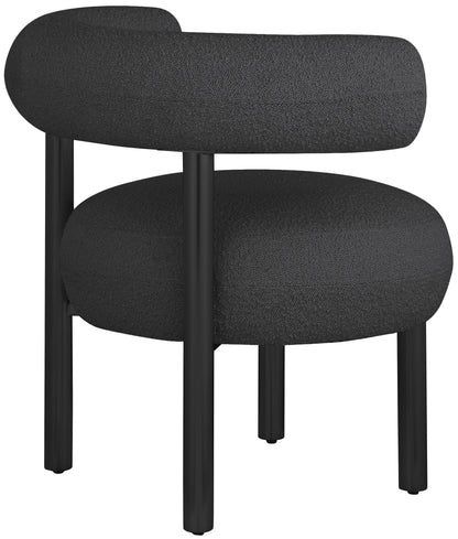 Bordeaux - Boucle Fabric Accent Chair With Black Legs