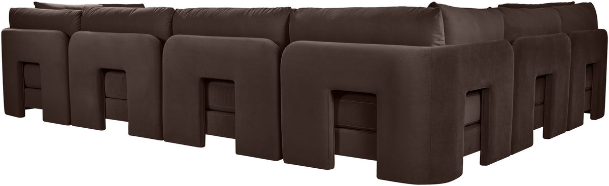 Hammond - Velvet Performance Fabric Upholstered 6 Piece Corner Sectional